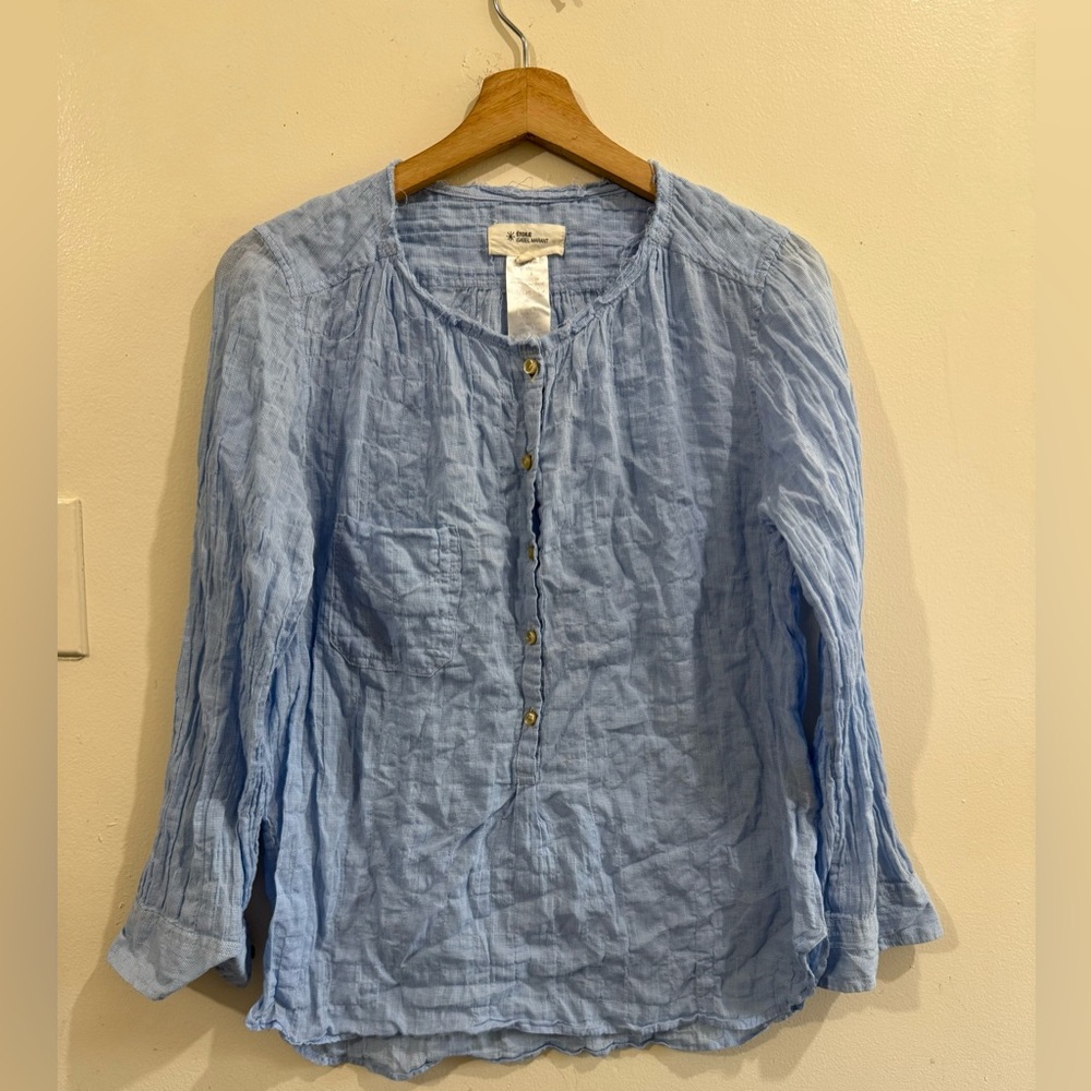 Isabel Marant Sky Blue Gingham Blouse